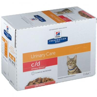 12x85g c/d Urinary Stress saumon pour chat Hill's Prescription Diet