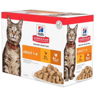 Hill's&acute; Science Plan Chat adulte Multipack Poulet/Dinde