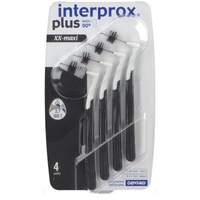 Interprox Plus XX-Maxi Spazzolino Interprossimale Colore Nero 4 Pezzi