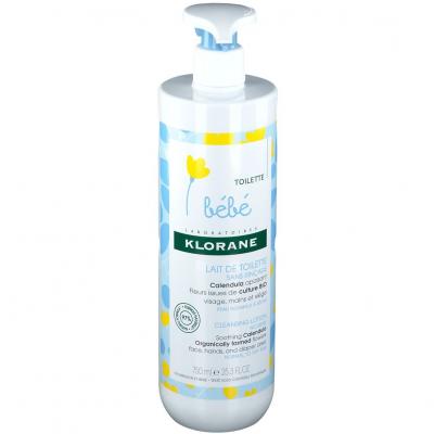 Klorane B&eacute;b&eacute; Calendula Lait de Toilette Sans Rin&ccedil;age 750ml