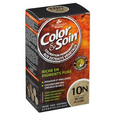 LES 3 CH&Ecirc;NES Color&soin n&deg;10N blond platine