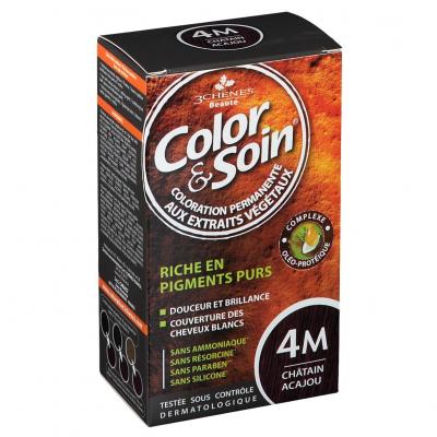LES 3 CH&Ecirc;NES Color&soin n&deg;4M ch&acirc;tain acajou