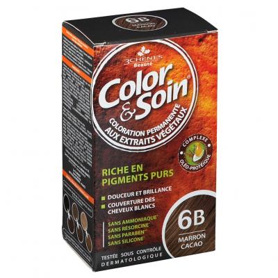 LES 3 CH&Ecirc;NES Color&soin n&deg;6B marron cacao