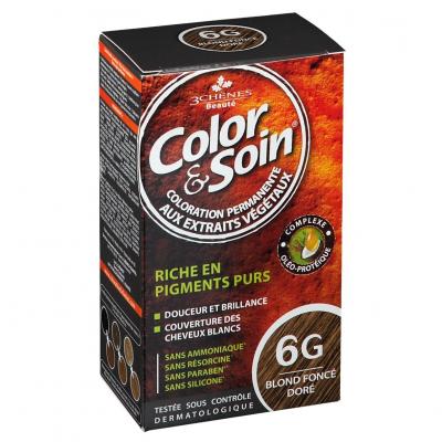 LES 3 CH&Ecirc;NES Color&soin n&deg;6G blond fonc&eacute;dor&eacute;