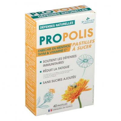 Les 3 Ch&ecirc;nes&reg; propolis pastilles adoucissantes et calmantes