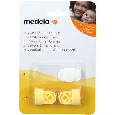 Medela kit 2 valves et 6 membranes pour tire lait jaune