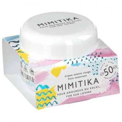 MIMITIKA Cr&egrave;me Solaire Visage SPF 50 Cr&egrave;me Hydratante Pot 50ml