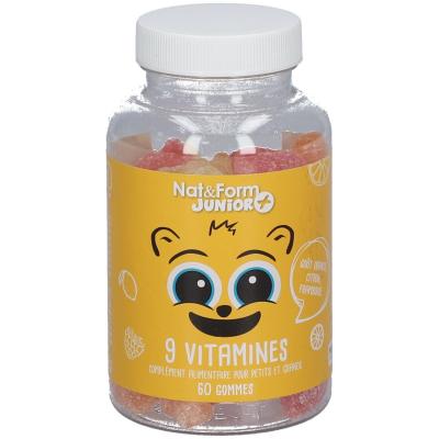 NAT&FORM Junior 9 vitamines gommes ours x60