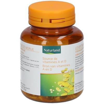 Naturland Huile de Foie de Morue 100 Capsules - Bo&icirc;te 100 capsules