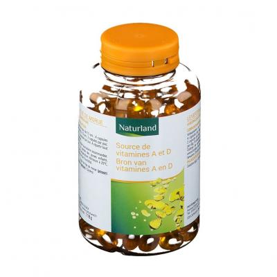Naturland Huile de Foie de Morue 220 Capsules - Flacon 220 Capsules