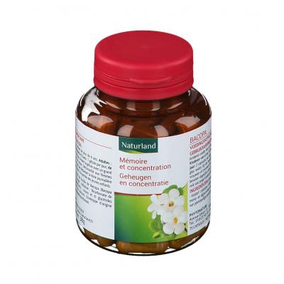 Bacopa, M&eacute;moire et Concentration 75 v&eacute;g&eacute;caps