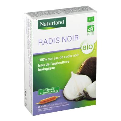 Naturland Ampoules Radis Noir Bio X20