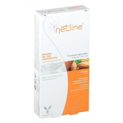 Netline Bdes Hypoallergen Visage - Bo&icirc;te 20 bandes + 4 sachets d'huile