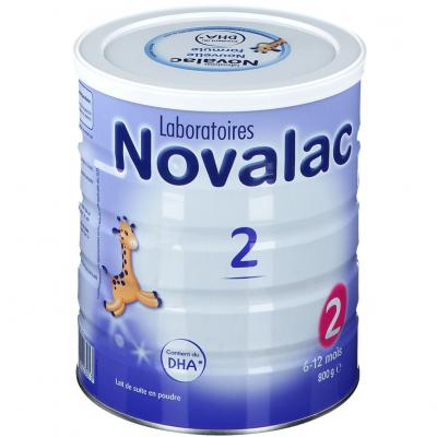 Novalac 2 lait de suite en poudre 6-12 mois 800g
