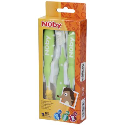 N&ucirc;by Set Evolutif Brosses &agrave; dents - 3 Etapes Couleur al&eacute;atoire