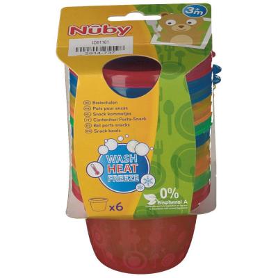 NUBY Pots de Conservation Color&eacute;s - 120 ml - Lot de 6