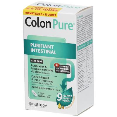 Nutreov Colon Pure Purifiant Intestinal 80 G&eacute;lules
