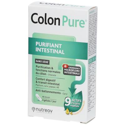 Nutreov Colon Pure 40 G&eacute;lules - Bo&icirc;te 40 g&eacute;lules