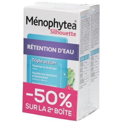 Nutreov M&eacute;nophytea Silhouette R&eacute;tention d'Eau Lot de 2 x 30 Comprim&eacute;s