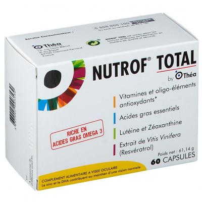 Nutrof total compl&eacute;ment alimentaire a vis&eacute;e oculaire 60 capsules