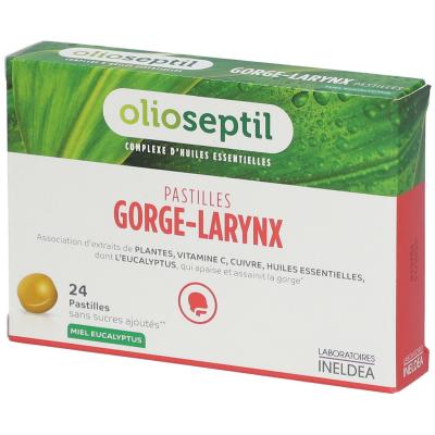 Gorge larynx miel/plantes - 24 pastilles