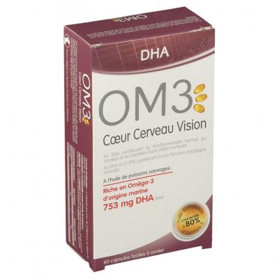 Om3 Dha C&acute;ur Cerveau Vision - 60 Capsules - Bo&icirc;te 60 capsules
