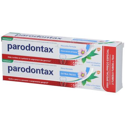 Parodontax Dentifrice au Fluor Fra&icirc;cheur Intense Lot de 2 x 75ml