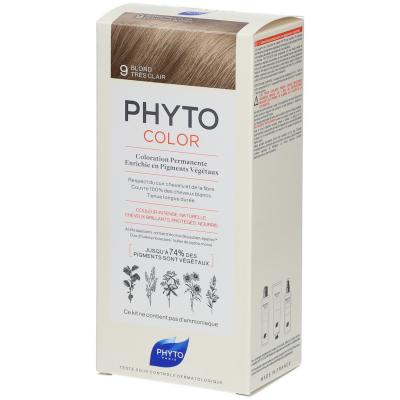 PHYTOCOLOR - 9.0 - Blond Tr&egrave;s Clair Coloration Permanente, 112ml