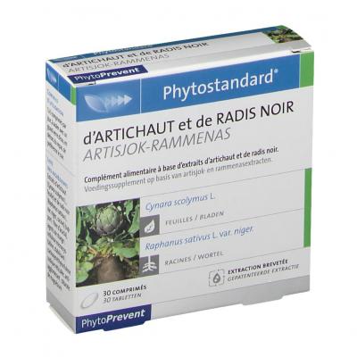 Pileje PhytoPrevent Phytostandard Artichaut et Radis Noir 30 Comprim&eacute;s