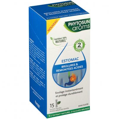 PHYTOSUN Ar&ocirc;ms Estomac brulures et remont&eacute;es acides 15 sachets