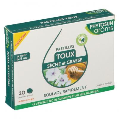 Pastilles toux s&egrave;che et grasse x20 Phytosun Aroms