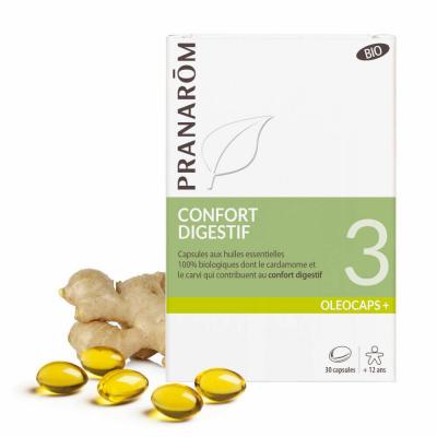 N&deg;3 Confort Digestif Bio 30 Capsules Oleocaps+ Ol&eacute;ocaps Pranar&ocirc;m