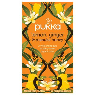 Pukka Tisane Ayurv&eacute;dique Citron / Gingembre / Miel 20 sachets