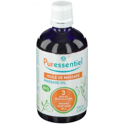 Puressentiel Huile de Massage BIO aux 3 Huiles V&eacute;g&eacute;tales