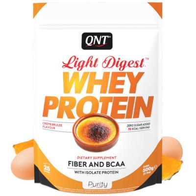 QNT Nutrition Prot&eacute;ine de lactos&eacute;rum Light Digest 500 gr Cr&egrave;me Br&ucirc;l&eacute;e