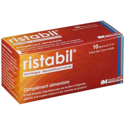 Ristabil Anti-Fatigue Reconstituant Naturel 10 Flacons lot de 2 bo&icirc;tes