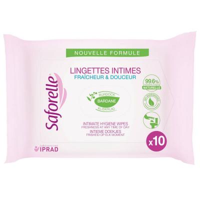 SAFORELLE Lingettes nettoyantes intime x 10