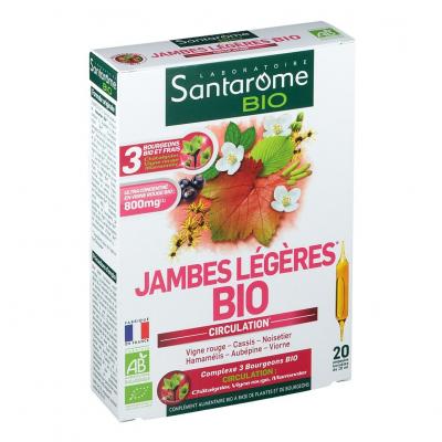 Jambes l&eacute;g&egrave;res bio 20 ampoules de 10ml