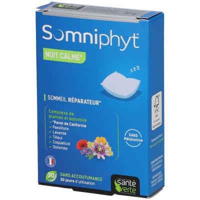 Sant&eacute; Verte Somniphyt Nuit Calme Cps 30U - Bo&icirc;te 30 comprim&eacute;s