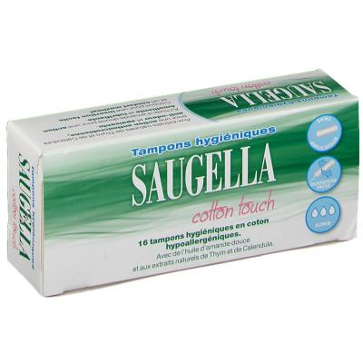 Tampons Hygi&eacute;nique Coton Touh Super Saugella - La Bo&icirc;te De 16 Tampons