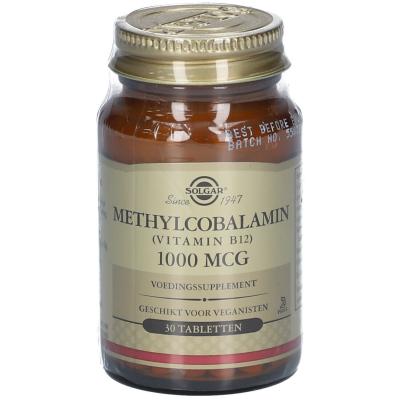 Solgar M&eacute;thylcobalamine Vit B12 1000&micro;g 30 comprim&eacute;s &agrave; croquer