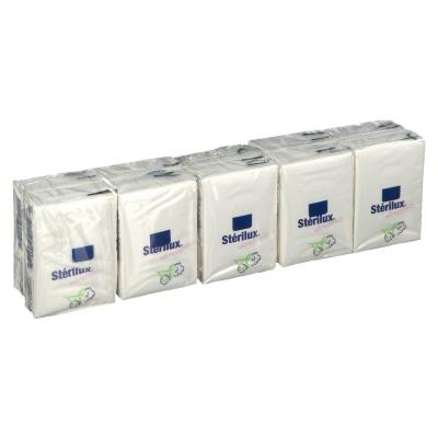 St&eacute;rilux Mouchoirs Blanc Format Pocket 10 &eacute;tuis de 10 mouchoirs