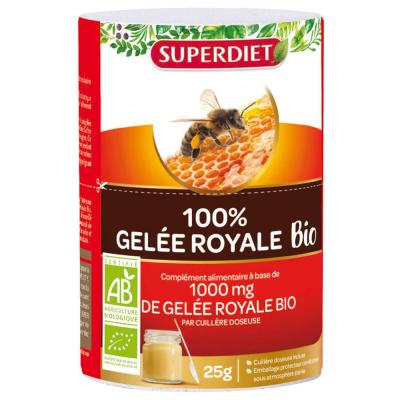 Super diet - Gel&eacute;e royale pure - pot 25 g - Pleine forme et r&eacute;sistance