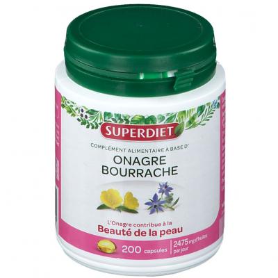 Super Diet Huiles Onagre Et Bourrache 200 Capsules