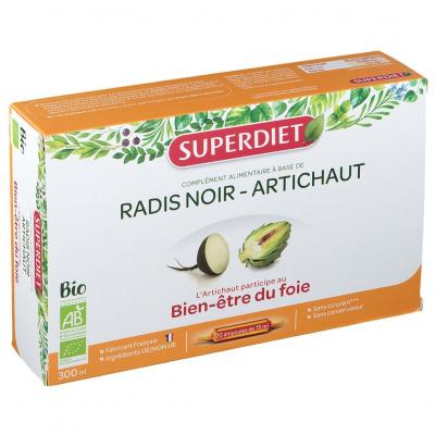 Radis noir Artichaut Bio 20 ampoules de Super Diet