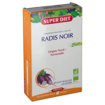 SuperDiet Radis Noir Bio Alli&eacute; du Foie 20 ampoules de 15ml soit 300ml
