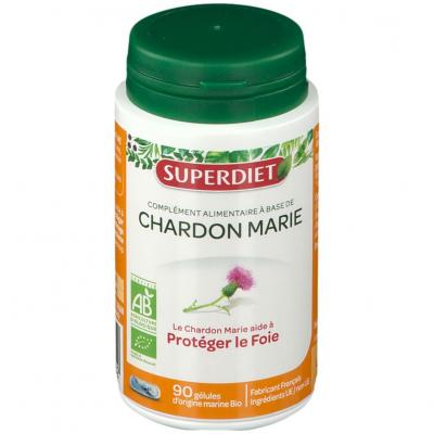 Superdiet Chardon Marie Bio - 90 G&eacute;lules - Bo&icirc;te 90 G&eacute;lules