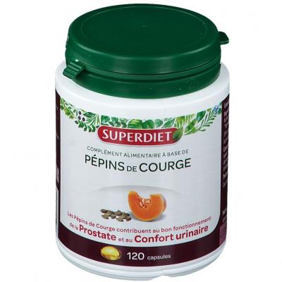 Superdiet Huile de Pepin de Courge 120 capsules