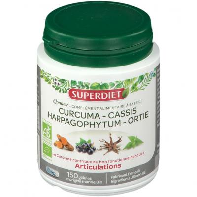 Superdiet Quatuor Articulation Bio 150 g&eacute;lules