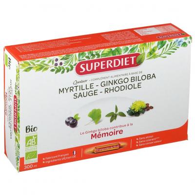 SUPERDIET Quatuor M&eacute;moire 20 ampoules de 15ml